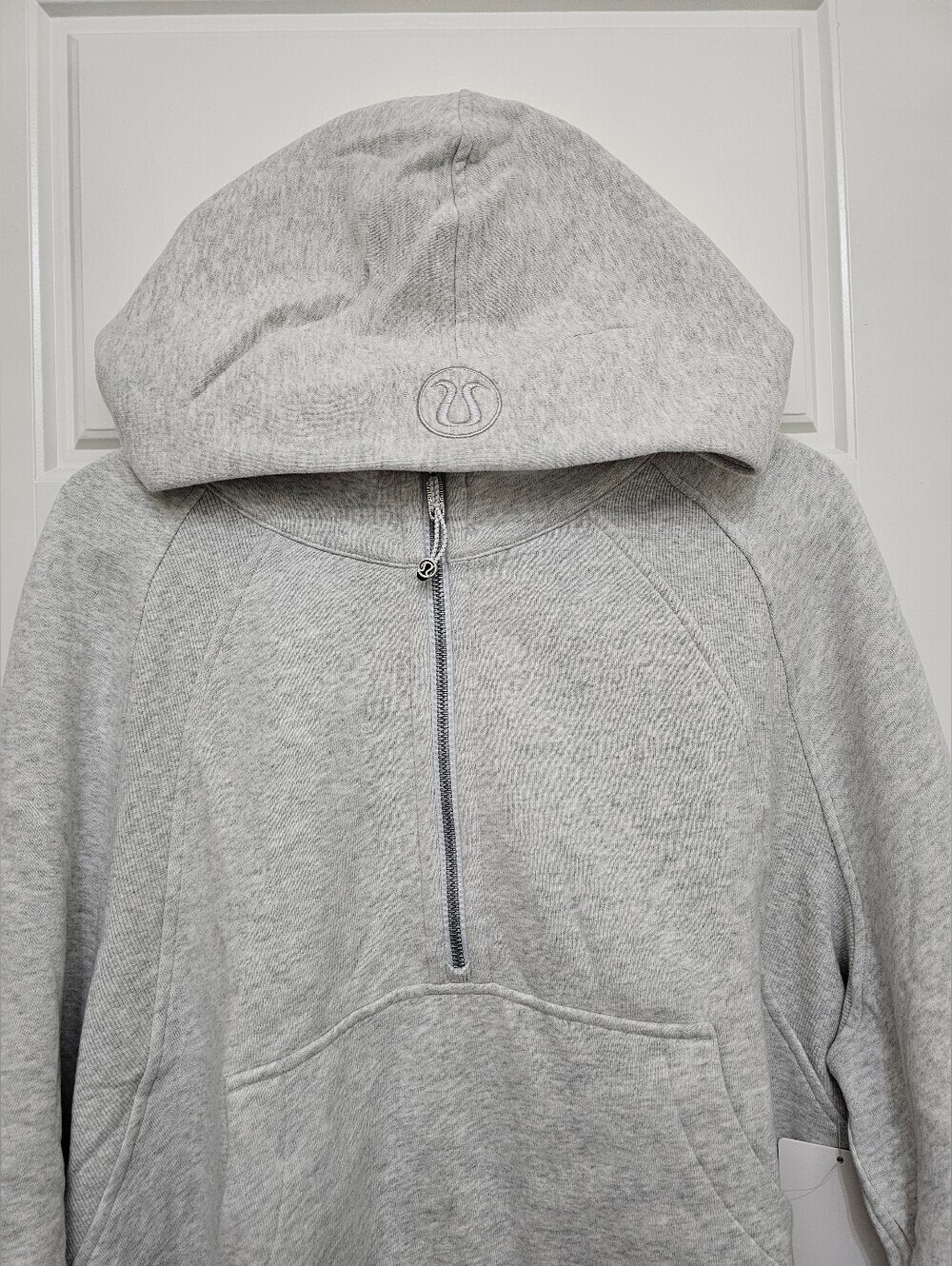 lululemon Scuba Oversized Light Heather Gray Half-Zip Hoodie Sweater SizeXl/XLL - Picture 3 of 16
